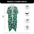 thumbnail image 6 of HELLHERO Green Camouflage Pattern Bathing Suit Cover Up High Quality Fabrics Breathable Free Size Long Kimono Swimsuit Cover Up for Women, 6 of 6
