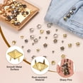 thumbnail image 3 of Uxcell 100 Pcs Remaches de pirámide cuadrada de 6 mm, picos metálicos de cuatro garras, remaches decorativos para cuero, ropa, zapatos, chaquetas, manualidades DIY, jeans, bolsas, dorado, 3 of 6