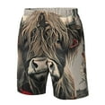 thumbnail image 4 of Balery Butterfly Cow With Flowers Traje de Baño Estilo Hawaiano para Hombre, Shorts de Secado Rápido con Bolsillos-Large, 4 of 6
