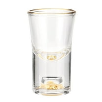 Uxcell Shot Glasses 0.5oz Polystyrene Shot Glasses with 24K Gold Leaf Flakes Shot Glasses Bulk for Cocktail Round Shot Glasses Spirits Liquors