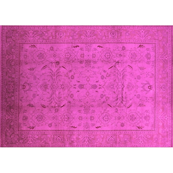 Ahgly Company Indoor Rectangle Oriental Pink Traditional Area Rugs, 5' x 8'