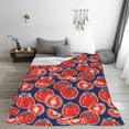 thumbnail image 5 of Honeii Hand Drawn Tomatoes Print Fleece Blanket - Throw Blanket for Bed, Sofa, Couch, Camping, and Travel , Microplush Ultra Soft Warm Blanket-50"x40", 5 of 7