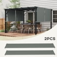 thumbnail image 4 of Outsunny 2 Pcs 16 x 4ft Pergola Shade, UV Protection Pergola Canopy, Dark Grey, 4 of 10