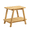 Oak | End Desk, variant on GZXS 2-Tier End Table with Storage Shelf, Modern MDF Side Table with Cylindrical Solid Rubberwood Legs, Multi-Purpose Nightstand for Bedroom Living Room, Off-White