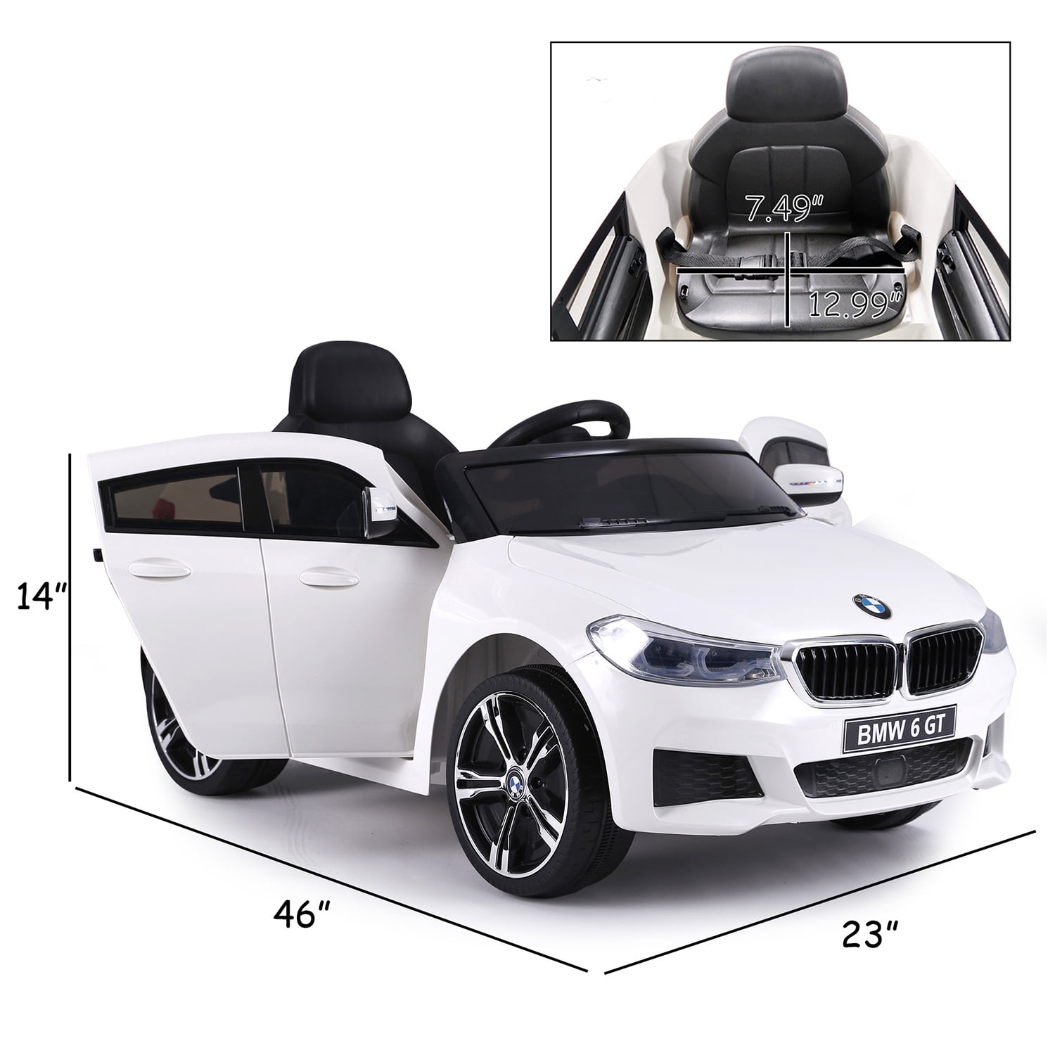 CIPACHO 12 V Powered Ride On Car, Licensed BMW GT Electric Car for Kids, Longer Playtime, Luxury Ride on Toys, White CIPACHO 12 V Powered Ride On Car, Licensed BMW GT Electric Car for Kids, Longer Playtime, Luxury Ride on Toys, White