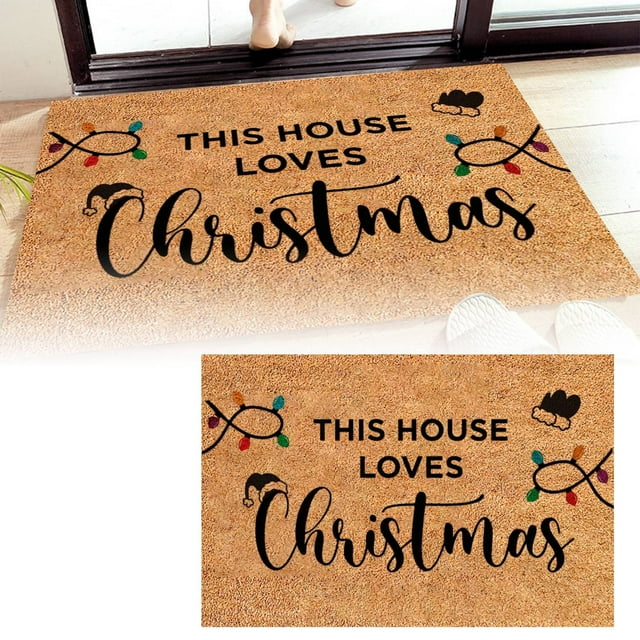 Merry Christmas Carpet Christmas Welcome Carpet Photo Props Mat Christmas Snowman Snowflake Carpet Christmas Mat Mens Throw Blankets for Couch Thick Blanket Large Soft Throw Blanket Sweater Throw