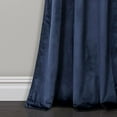 thumbnail image 4 of Lush Decor Prima Velvet Curtains Color Block Room Darkening Window Panel Set for Living, Dining, Bedroom (Pair), 95" L, Navy, 4 of 6
