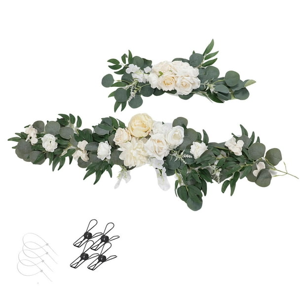 Arco de Boda Zulema con Flores Colgantes Artificiales Champán