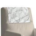 thumbnail image 4 of COEQINE Recliner Headrest Cover PU Leather Chair Headrest Cover Furniture Protector Decorative Head Rest Covers for Recliner/Sofa/Couch/Loveseat, 17x27 Inch, Marble White Gray, 4 of 7