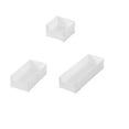 thumbnail image 1 of Boîte de Rangement en Plastique, Boîte de Rangement pour Accessoires, Blanc, Ensemble de 3, 1 of 5