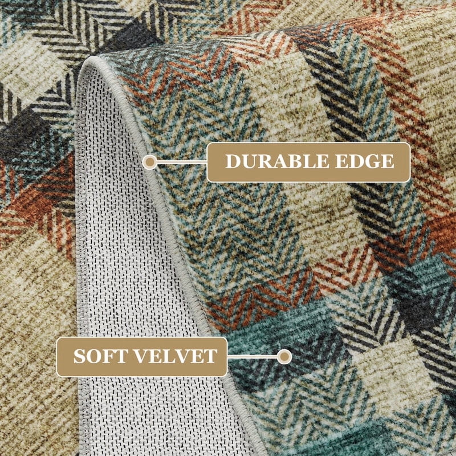 8'x10' Modern Washable Area Rugs for Living Room Tartan Ultra Soft Rug for Bedroom Farmhouse Non Slip Throw Rugs for Home Office