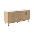 thumbnail image 6 of Fresca Fcb4472-Cwh-U Sawyer 72" Free Standing Double Basin Vanity Set - Mocha Birch, 6 of 7