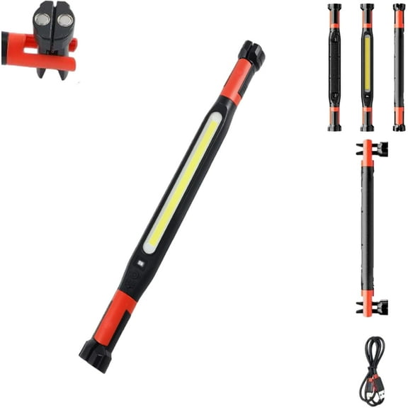 2026 New Magnetic Work Light, Magnetic Rechargeable Work Lights for Mechanic/Car Repairing, Hood Light Bar, Waterproof Work Light Bar Magnetic for Garage and Camping