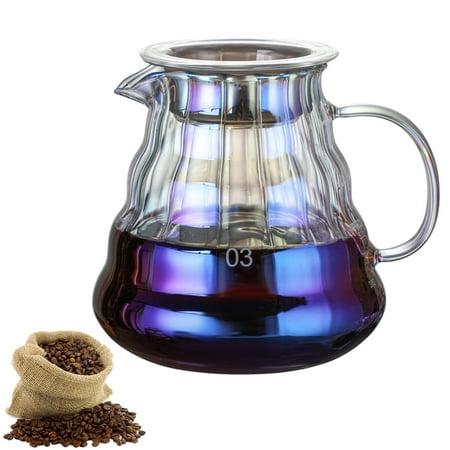 

Glass Coffee Kettle Drip Kettle Coffee Pot Colorful Glass Coffee Kettle Cloud Shaped Coffee Server Teapot-Option 700ml
