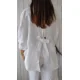 thumbnail image 3 of Camisa con cordones en la espalda para mujer, blusa de media manga de lino y algodón de Color liso, estilo dulce, Tops holgados informales para uso diario, novedad de verano 2024, 3 of 5