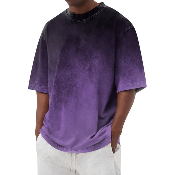 Summer Men's Popular T-shirt Printed Round Neck Short Sleeve T-shirt M