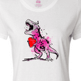thumbnail image 4 of Inktastic Valentine's Day Graffiti T-Rex with Heart Shaped Candy Box Women's T-Shirt, 4 of 5