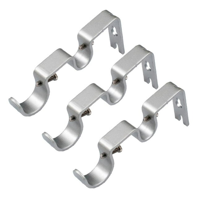 Soportes de Pared Zulema Para Barra de Cortina Doble 3 Piezas