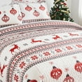 thumbnail image 4 of Christmas Bedspread Set for Queen Beds Holiday Decor - Includes Bedspread and Shams, 4 of 8
