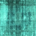 thumbnail image 1 of Ahgly Company Indoor Square Persian Turquoise Blue Traditional Area Rugs, 7' Square, 1 of 4