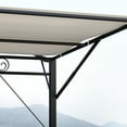 thumbnail image 6 of Outsunny 10' x 8' Outdoor Pergola and Patio Gazebo, Extendable Side Awning, Sun Shade Shelter for Garden, Camper, Deck, Doors and Windows, Cream White, 6 of 9