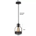 thumbnail image 2 of 3-Lights Rustic Pendant Light, Industrial Pendant Lighting, Licperron Edison Metal Caged Vintage Hanging Pendant Fixture for Kitchen Dining Room Bar Hotel, E27 Base(3-Head Round Plate), 2 of 4