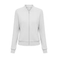 thumbnail image 5 of Sheghy Women Spring Light Zip Jacket Solid Long Sleeve Pocket Casual Daily Coat Zip-Up White XXL, 5 of 9