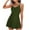 Army Green, variant on Ahuyic Womens Plus Size SwimSuit,Casual Solid Color Bathing Suit,Women Piece Swimsuit Skirt Control Bathing Suit Color Block Swim Dress Swimwear With Pockets