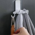 thumbnail image 3 of Wall-Mounted Kitchen Rack with Hooks for Towels Spatulas and More No Drilling Required Flower Design Storage Solution, 3 of 5