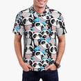 thumbnail image 5 of Wukai Panda Cute Hearts Men’s Polo Shirts,Quick-Dry Athletic Shirt,Classic Fit Shirts-, 5 of 8