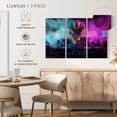 thumbnail image 4 of Elephant Stock Dj At The Turntable Wall Art - Horizontal Multi Panel Canvas - Living Room Wall Decor - Music Multi Panel - Purple And Blue Decor - 23" x 14", 4 of 4
