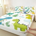 thumbnail image 3 of Castle Fairy Child Boys Girls Kawaii Animal Dino Queen Sheet Sets,Cute Dinosaur Bed Set, 3 of 7