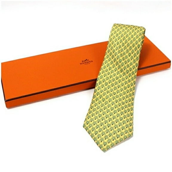Pre-Owned Hermes Silk Tie HERMES Men's