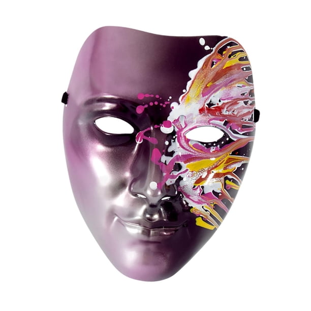 Máscara de mascarada Cosplay Máscara de graduación versátil Cubierta facial Novedad Máscara facial para hombres para Púrpura