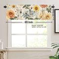 thumbnail image 3 of JOOCAR Floral Print Polyester Window Valance Curtain for Home Kitchen Living Room Bedroom Bathroom Decor 54x18 inch, 3 of 5