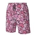 thumbnail image 6 of Uemuo Sweet Heart Pattern Men's Swim Trunks Hawaiian Beach Bathing Suit Swimsuits Beach Quick-Dry Shorts with Pockets-Small, 6 of 9