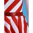 thumbnail image 6 of iiniim Christmas Girls Striped Sequins Lyrical Ballet Leotard Dance Tutu Dress Red 14, 6 of 7