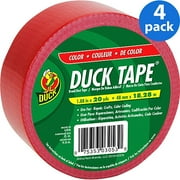 Duck Brand Red Duct Tape, 4-Pack