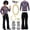 Black, variant on 70s Disco Outfit Men Disco Costume Set Men with Shirt Flared Pants Accessories 1970s Fancy Dress for Adults Hippie Costume for Halloween Carnival Party
