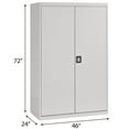 thumbnail image 5 of Elite Series Combination Cabinet with Adjustable Shelves, 46"W x 24"D x 72"H, Dove Gray, 5 of 6