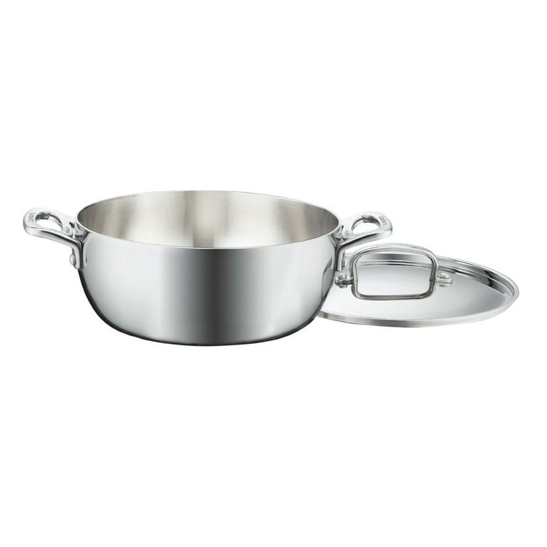 Cuisinart FCT33-28H French Classic Tri-Ply Stainless 5-1/2-Quart Saute Pan  with Helper Handle and Cover 