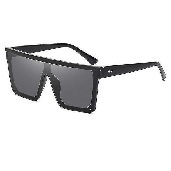 Square Oversized Ladies Mens Fash Flat Top Lar Frame Sunglasses