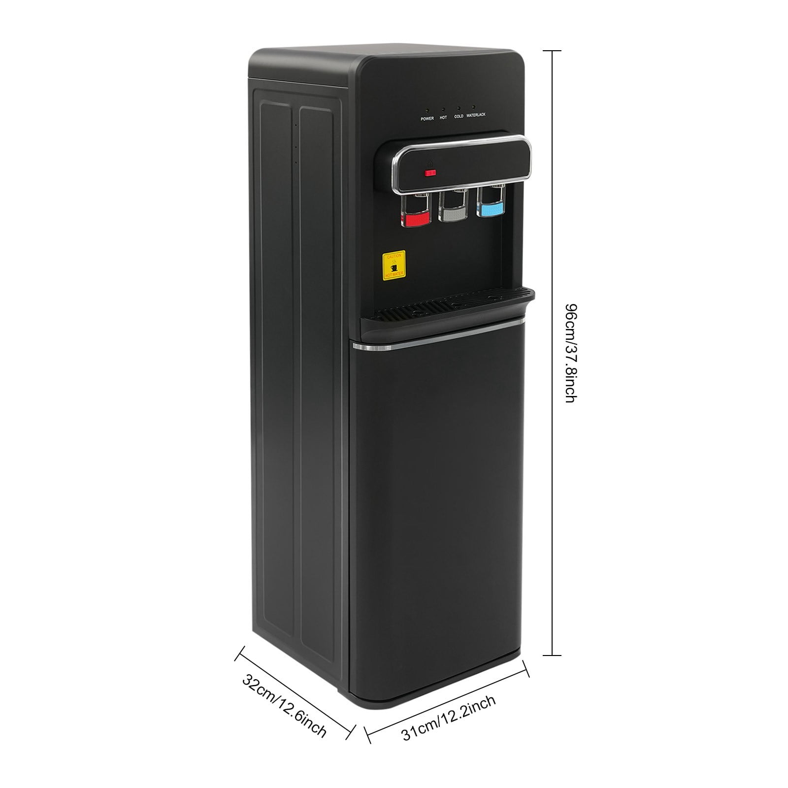 Bottom Loading Dispenser, Hot Cold Dispenser, Water Dispenser Countertop, SJYTD-7, Black Upgraded, Electronic Hot/Cold, 550W 75W Power, Child Safety Lock, Auto Shutoff, Durable PVC, Anti-Deform