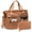 Brown, variant on 2pcs/set Large Canvas Tote Bag for Women, Laptop Work Bags Crossbody Shoulder Hobo Messenger Handbag Purse Travel Gym Totes