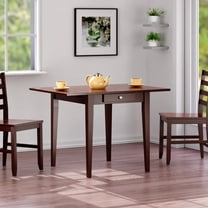 Contemporary Home Living Wooden Foldable Dining Table - 41.75" - Walnut finish