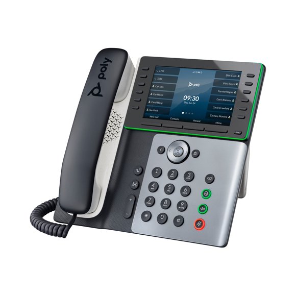 Poly Edge E550 - VoIP phone with caller ID/call waiting - 3-way call capability - SIP, SDP