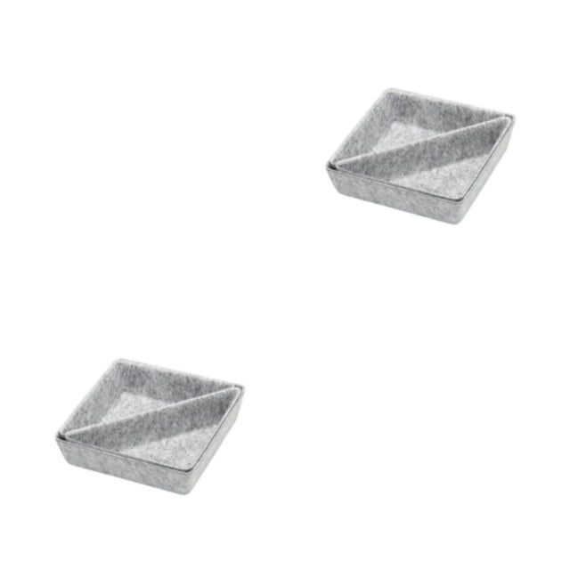 Wosthever Caja de almacenamiento de cintas para llaves de fieltro para el hogar, bolígrafos de para sala de estar, dormitorio, mandos a gris claro 2Conjunto