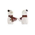 thumbnail image 2 of RUINIXCW Kids Toddler Snowmen Costume Newborn Baby Girl Boy Christmas Halloween Cosplay Outfit Infant Fall Winter Fleece Sleeveless Top Scarf Hat Set, 2 of 10