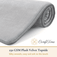thumbnail image 3 of ComfiTime Bathroom Contour Rugs – 1 inch Thick Memory Foam, 20" x 23" Bath Mat for Toliet, Soft Plush Velvet Top, Non-Slip,Ultra Absorbent, Small, Large & Long Rugs for Bathroom Floor, Soft Gray, 3 of 9