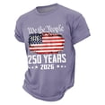 thumbnail image 2 of Vamuko 250th Anniversary Shirts Mens Short Sleeve Graphic Patriotic Shirt We the Peaple American Flag Striped T-Shirt 4th Of July Red Blue and White Tees Light Purple 3XL, 2 of 5